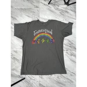 Grateful Dead Dancing Bears Rainbow Graphic Tee Gray Men’s Large #8